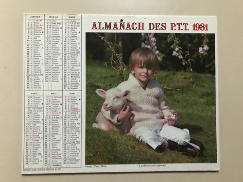 Calendrier almanach des t - almanach, p.t.t