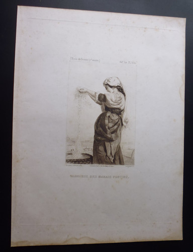 Gravure 1856 vanneuse - 1856:,