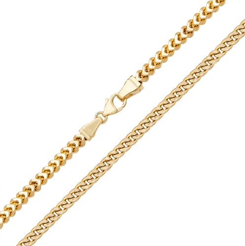 Chaine franco femme jaune 9 - or,