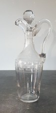 Carafe à huile Baccarat début 20e cristal léger modèle gravure n° 3458