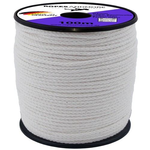 Corde coton naturelle tressé