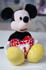Peluche Mickey, coeur, Nicotoy, 25 cm