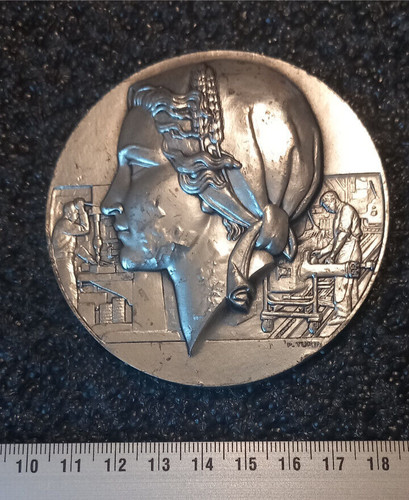 Médaille bronze argenté - bronze,
