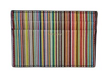 Porte-Cartes En Cuir À Rayures Signature Paul Smith Neuf