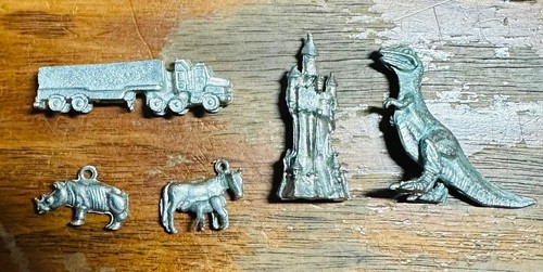 Pewter dinosaur rhino - pewter,