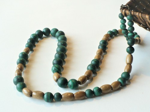 Collier malachite véritable