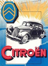 Catalogue brochure Citroën Traction 11 cv / 15 cv 1951 Belgique en français