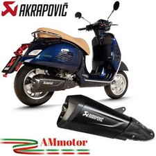 Akrapovic Vespa Gts 300 2022 Pot D' Echappement Moto Exhaust Inox Noir Approuve