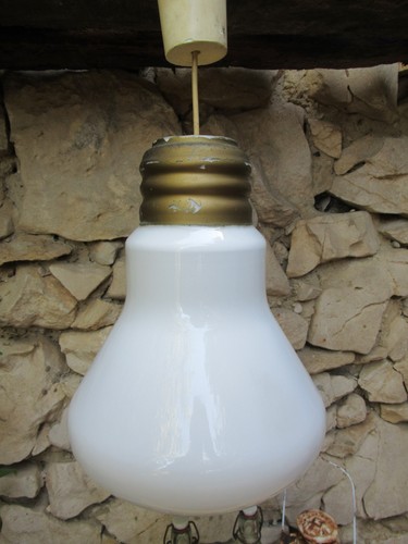 Suspension lampe ampoule verre - lampe,