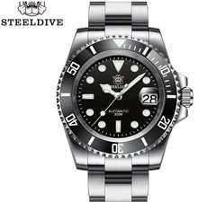 Montre automatique homme STEELDIVE submariner Diamètre 41 mm Bracelet Oyster