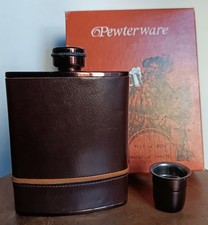 Vintage: jolie flasque de poche à whisky PEWTER WARE England   CA13