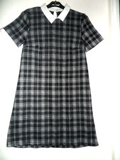 JENNYFER: ROBE MC DRESS A CARREAUX NOIRE/BLANCHE TAILLE M-36/38