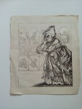  Gravure ancienne Caricature 