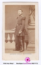 MILITAIRE OFFICIER SAINT-CYR SECOND EMPIRE NOMMÉ, DÉDICACE 1862, CDV  -P71