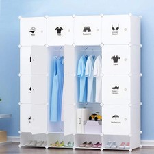 Armoire, meuble à chaussures, étagère de rangement à cubes, armoire à 16 compart