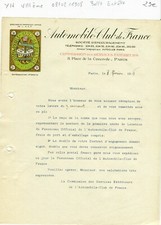 Paris VIII ème 8 Place de la Concorde - Secteur de l'Automobile du 08/02/1908