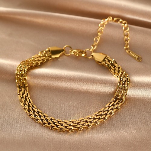 Bracelet chaîne acier - chaîne, en
