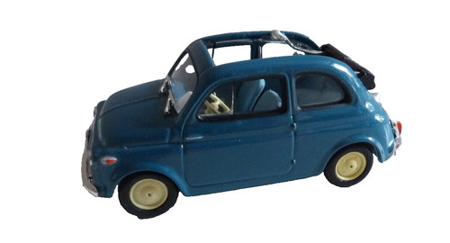Fiat 500 bleu - 1/43,