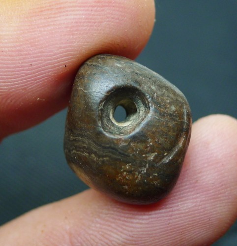 Perle hématite collier ancien - perle,