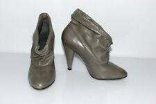 COMPTOIR des COTONNIERS Bottines Boots Talons Tout Cuir Gris Taupe T 36 TBE