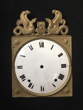 FAÇADE DE COMTOISE avec CADRAN en TÔLE ÉMAILLÉE Décor Dragons Ailés