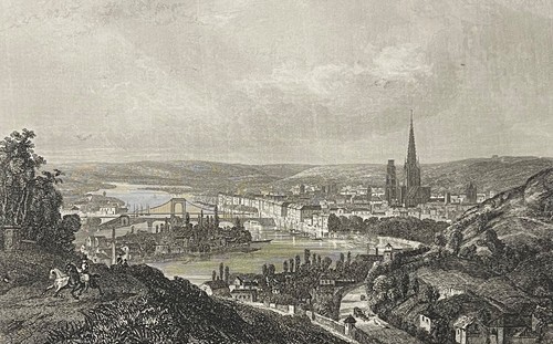Rouen vue côte - la, sainte