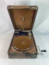 phonographe gramophone Son d’or  portable manivelle vintage disque