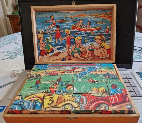 Jeu cubes puzzle - de, en