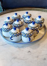  10 Pots à crème Limoges Décor Lustucru