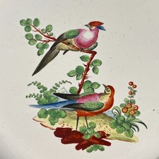 Assiette Faience faience Luneville Insecte oiseaux XVIIIe era Strasbourg Hannong