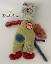 4823?27cm Doudou peluche Chat Tigre Vert Moulin Roty Les jolis pas beaux