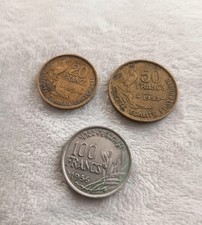 LOT 3 PIECES 100 FRANCS 1956B