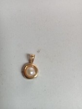 pendentif or 18 k avec perle véritable 