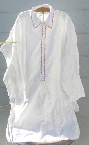 Ancienne chemise coton blanche - ancienne,