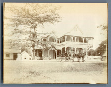 Samoa, Maison Coloniale de Samoa. Settler Mansion in Samoa Vintage silver print.