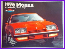 1976 Chevrolet Monza English Catalog Monza