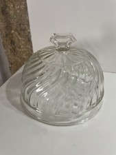 Cloche Ancienne en verre Torsadé Bullé Déco Table  Idéal Fromage Gâteaux Noël
