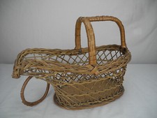 ancien porte bouteille osier