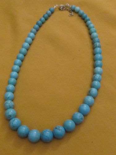 Collier turquoise bleue - collier,