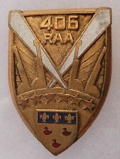 Insigne SANS ATTACHE 406° RAA RÉGIMENT ARTILLERIE ANTIAÉRIENNE AFN ORIGINAL H688
