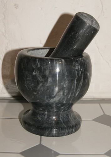 Mortier pilon marbre - et, en