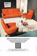 PUBLICITE ADVERTISING  1964    BUROV  sièges fauteuils canapés