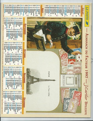 Calendrier poste 1997 - ,