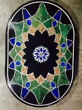 91.4cm x 61cm Marbre Centre Noir Table Top Incrustation Art Pour Décor Maison &