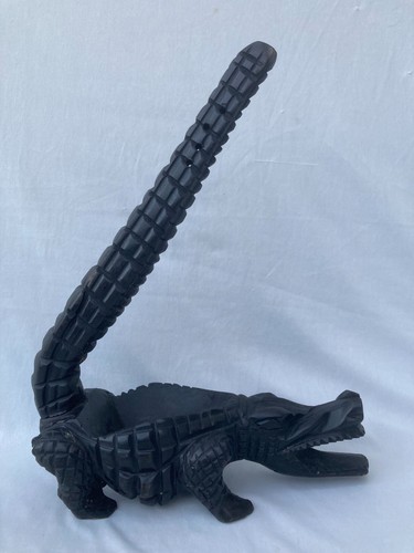 Crocodile sculpture bois - sculpture, en