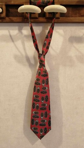 Cravate rouge motif - , cachemire