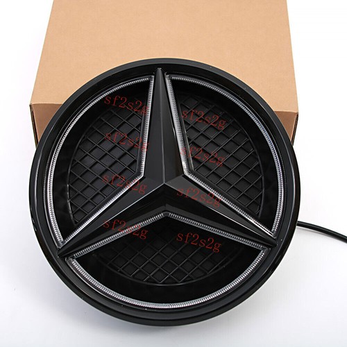 Black car led front grille - black,