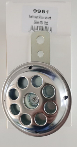 Klaxon chrome 12v 105db - chrome, Ø66mm