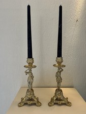 Paire de bougeoirs en bronze