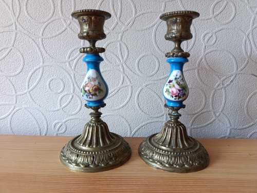 Bougeoirs bronze style - bronze,